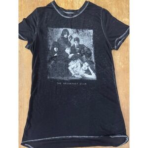 The Breakfast Club Graphic Tee Black Burnout Movie Shirt Large